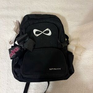 NFINITY Black Backpack with White Accents